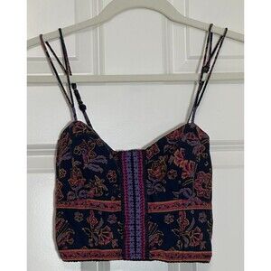 American Eagle Top Bralette Crop Y2K Corset Women XS Blue‎ Pink Festival Boho